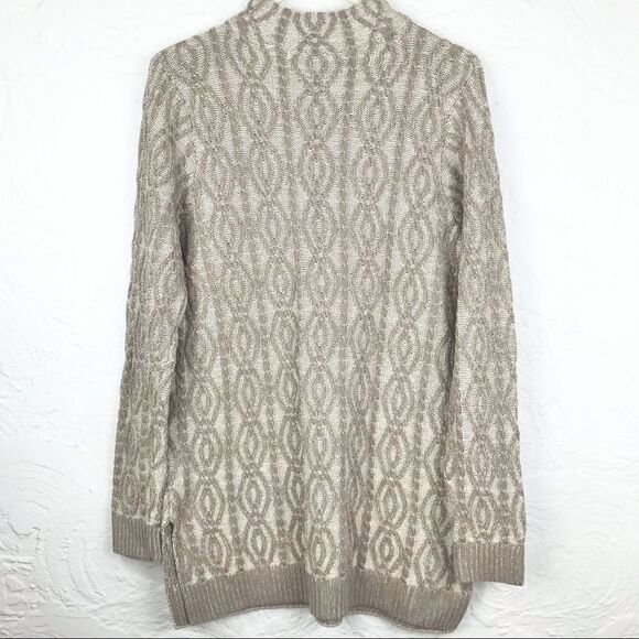 EightEightEight Cream Tan Pattern Cable Knit Sweater NEW - Picture 6 of 11